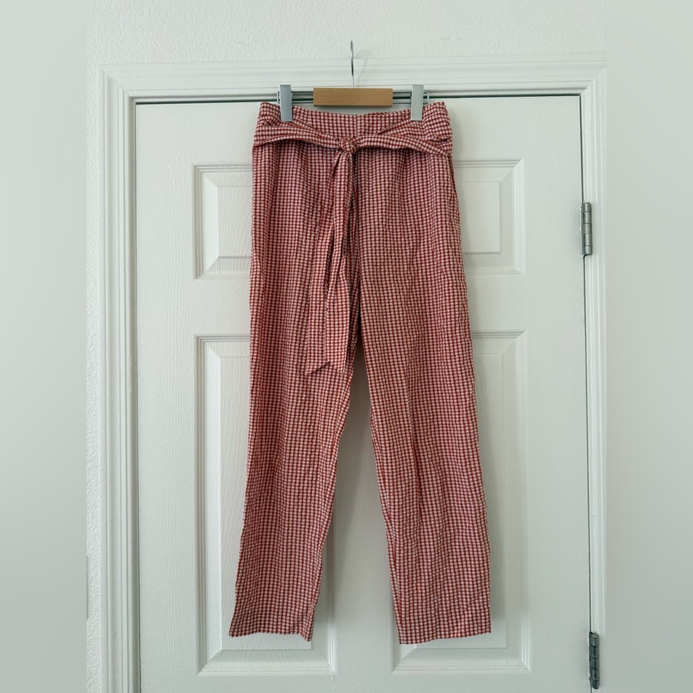 Free People West Side Gingham Tie Pants